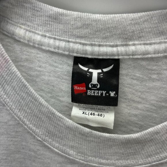 Vintage Y2K Kenya Flag T-Shirt Hanes Beefy XL Gray Map Graphic Usilete Compe - Picture 4 of 16